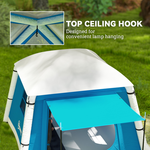 Outsunny Inflatable Camping Tent, Easy Setup 2 Man Tent - Cheap Tent