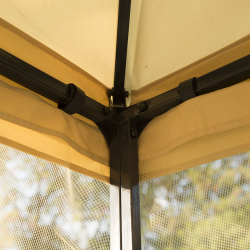 3x3 m Double Top Gazebo-Beige - Cheap Tent