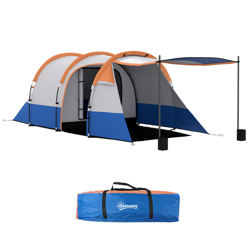 Outsunny 2-3 Man Camping Tunnel Tent with Bedroom and Living Room - Cheap Tent