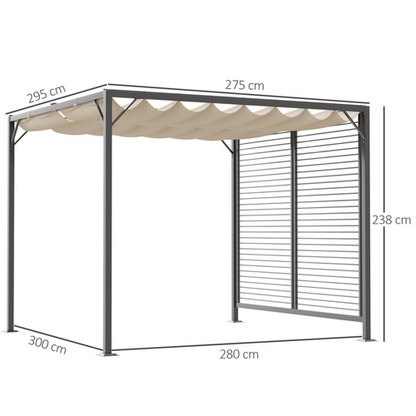 Metal Pergola Patio Sun Shelter Grape Tent Retractable Canopy UV Cut - Cheap Tent