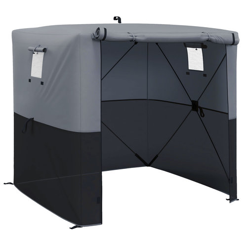 Outsunny 2 x 2m Pop Up Gazebo with Sides Easy up Party Tent with Carry Bag Black - Cheap Tent