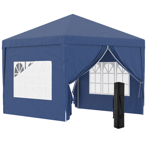 Outsunny 2mx2m Pop Up Gazebo Party Tent Canopy Marquee with Storage Bag Grey - Cheap Tent