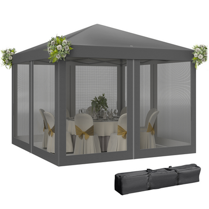 Spacious Pop-Up Canopy Tent - 3x3m with Mesh Curtains & Portable Design - Cheap Tent