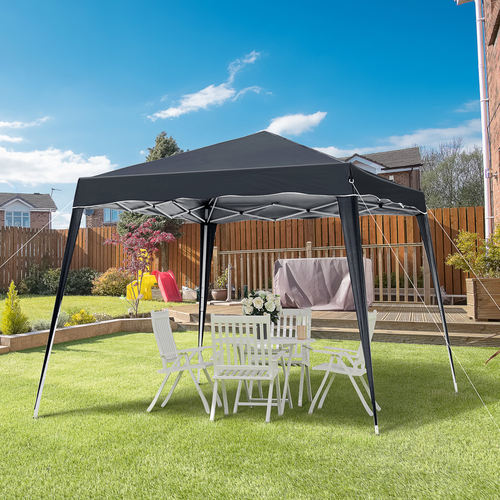 Outsunny Pop-Up Tent, 3Lx3Wx2.4H m-Black - Cheap Tent