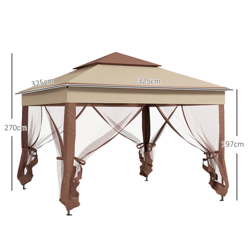 Outsunny Garden Folding Tent Heavy Duty Pop Up Gazebo for Party Light Grey - Cheap Tent