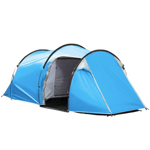 3 Man Camping Tent w/ 2 Rooms Porch Vents Rainfly Weather-Resistant Outsunny - Cheap Tent