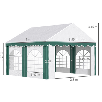 4 x 4m Marquee Gazebo, Party Tent with Double Doors for Wedding and Events - Cheap Tent
