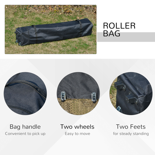 4 x 4m Outdoor Pop-Up Canopy Tent Gazebo Adjustable Legs Bag Grey - Cheap Tent