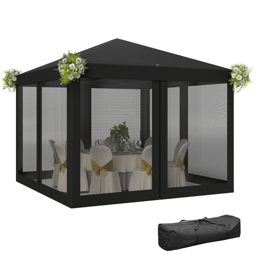 Spacious Pop-Up Canopy Tent - 3x3m with Mesh Curtains & Portable Design - Cheap Tent