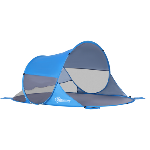 Portable Automatic Pop Up Beach Tent Outdoor Camp Shelter Blue Outsunny - Cheap Tent