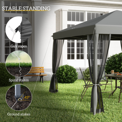 Spacious Pop-Up Canopy Tent - 3x3m with Mesh Curtains & Portable Design - Cheap Tent