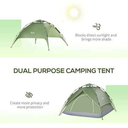 2 Man Pop Up Tent Camping Festival Hiking Family Travel Shelter Outsunny - Cheap Tent