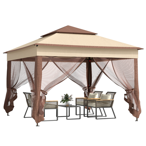 Outsunny Garden Folding Tent Heavy Duty Pop Up Gazebo for Party Light Grey - Cheap Tent