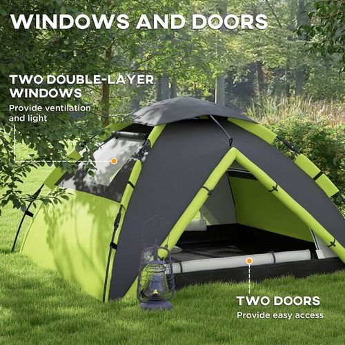 Outsunny 3-4 Man Camping Tent Portable with Bag, Quick Setup - Cheap Tent