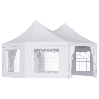 6.8m x 5m Octagonal Party Tent / Wedding Marquee-White - Cheap Tent