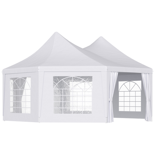 6.8m x 5m Octagonal Party Tent / Wedding Marquee-White - Cheap Tent