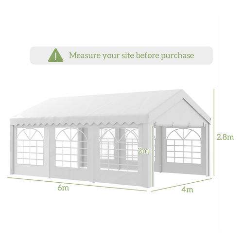 Gazebo Marquee Party Tent, Steel Frame-White - Cheap Tent
