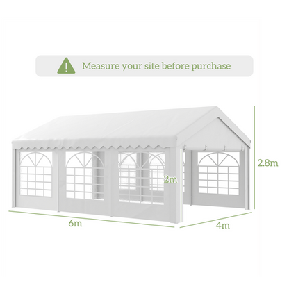Gazebo Marquee Party Tent, Steel Frame-White - Cheap Tent
